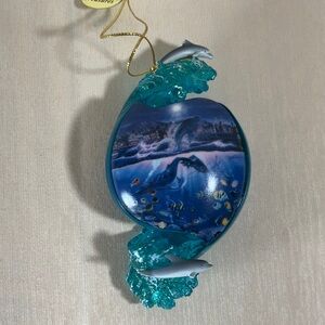 Island Treasures Above and Below Dolphin Ornament Christian Riese Lassen